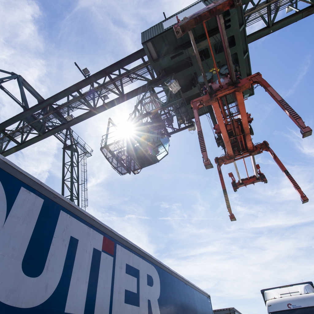 Foto eines Containerkrans
