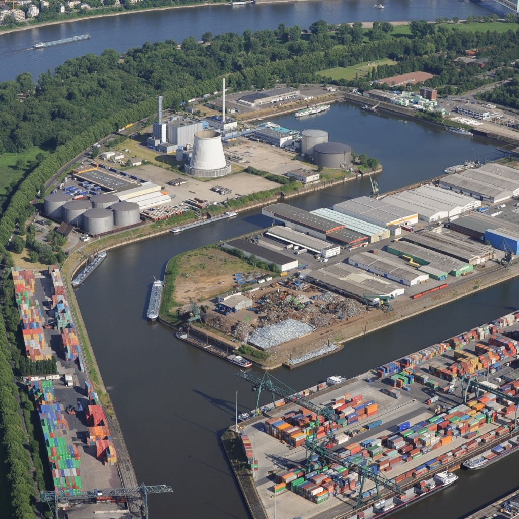 Foto des Hafen Niehl I aus der Vogelperspektive